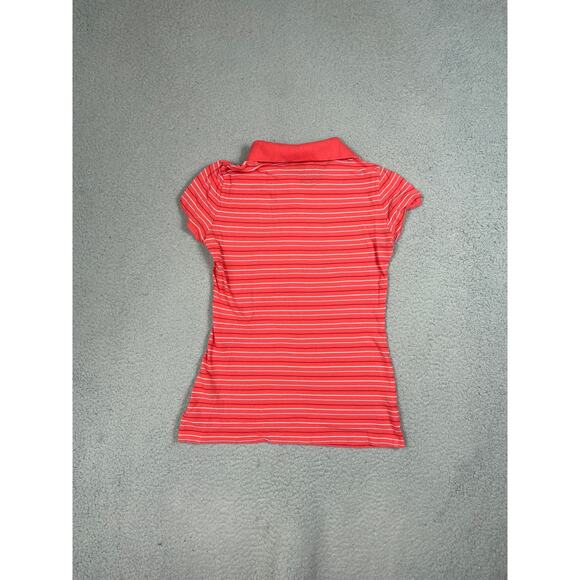Vintage American Eagle Womens Size S Y2K Short Sleeve Polo Shirt Stripes - Picture 2 of 8